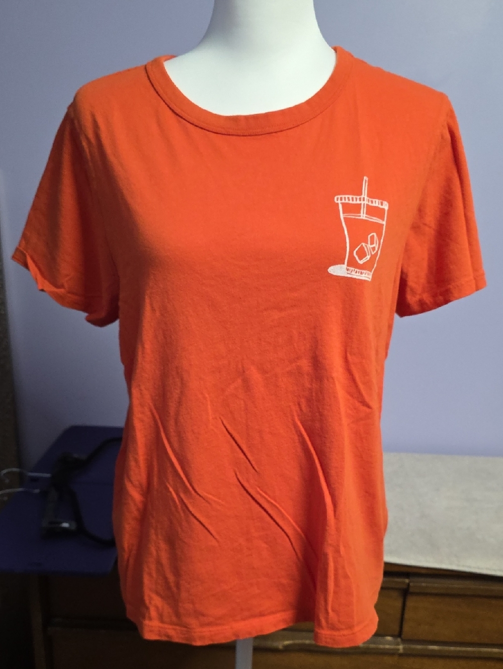 Old Navy Orange Short Sleeve Graphic Tee